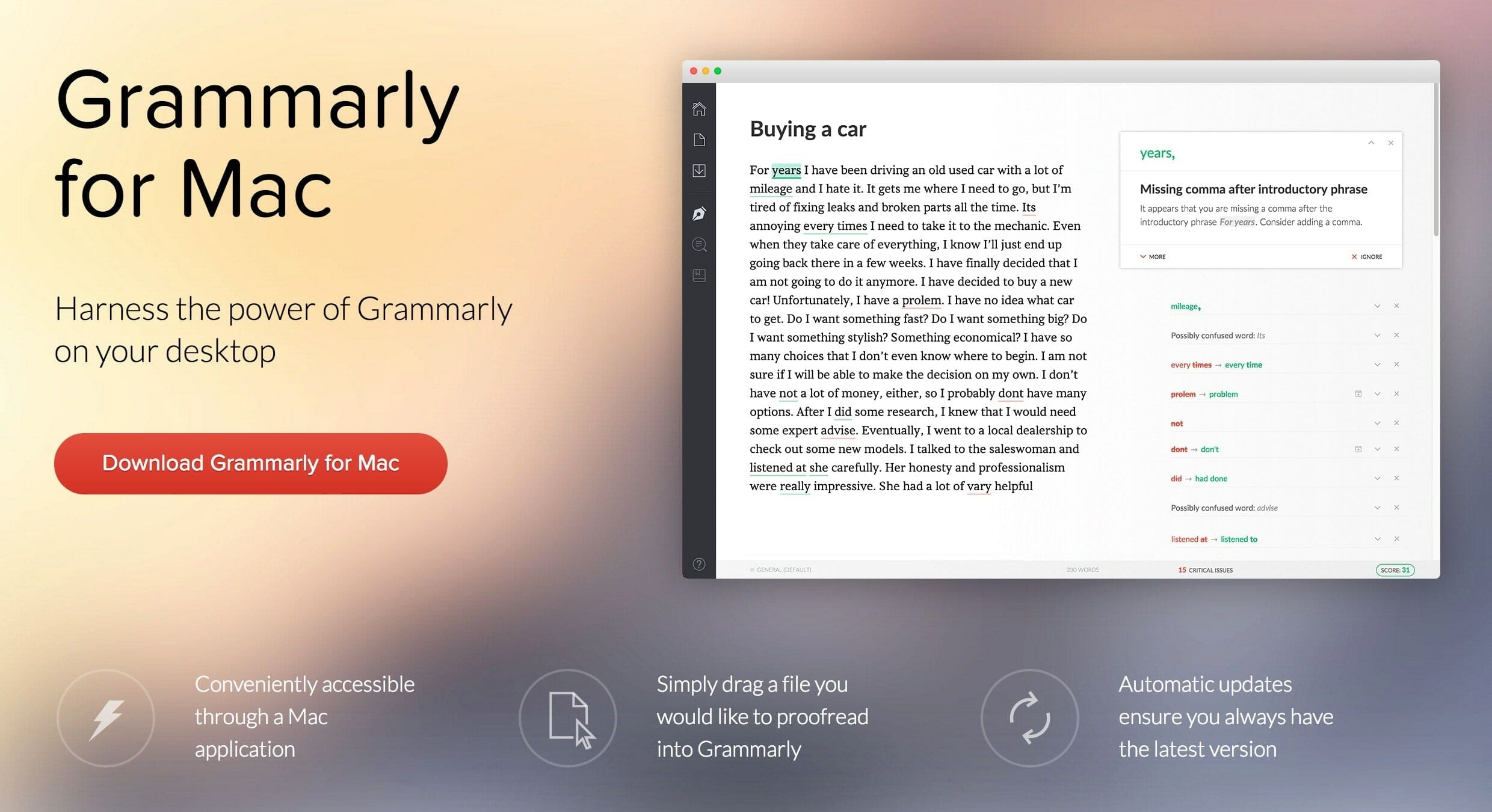 Grammarly for word mac not working windows 7